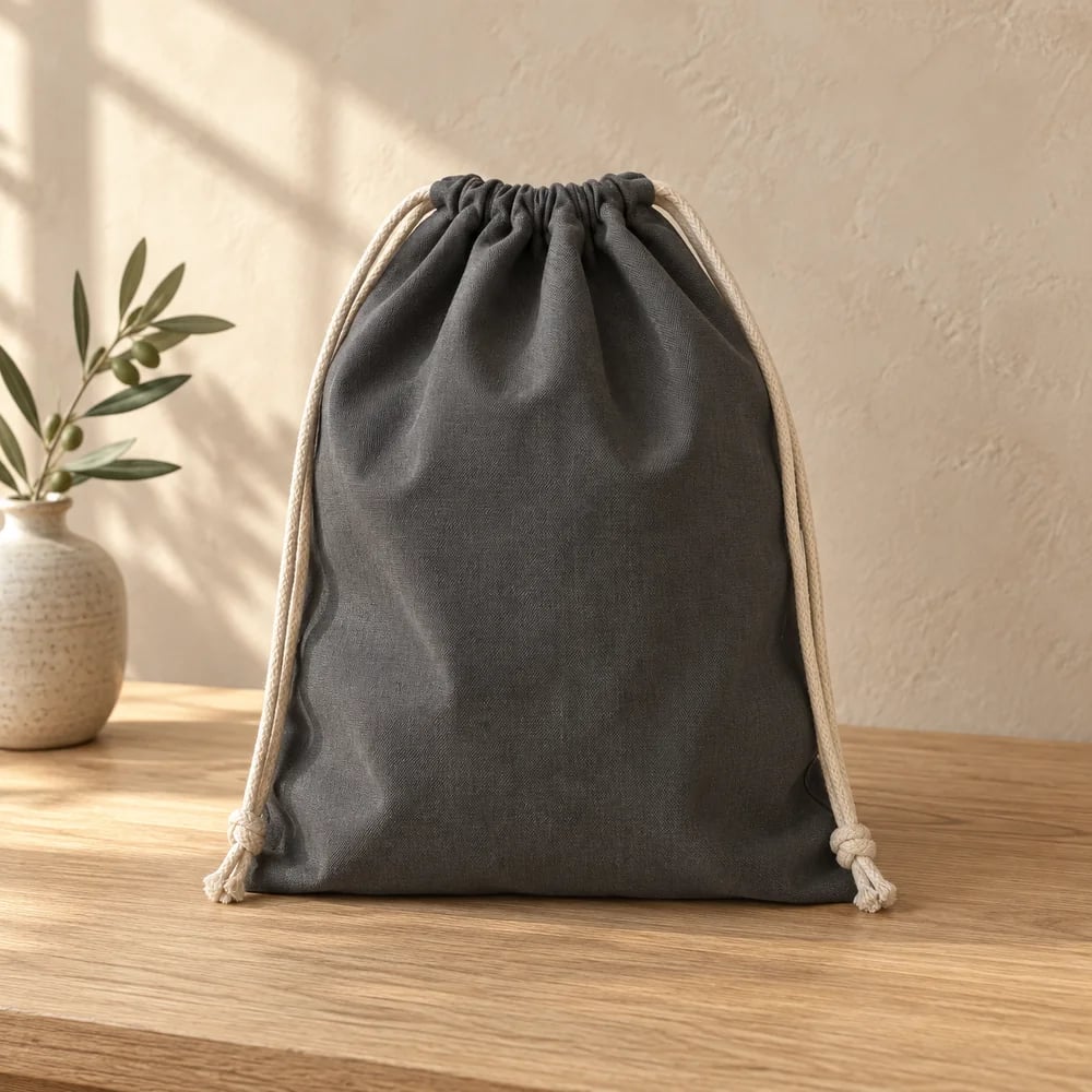 Shoe bag in charcoal