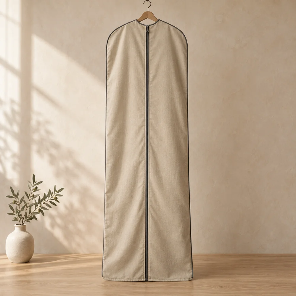 Long dress cover in flax