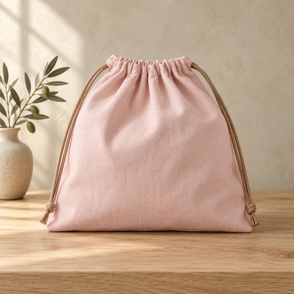 Handbag dust bag in blush pink