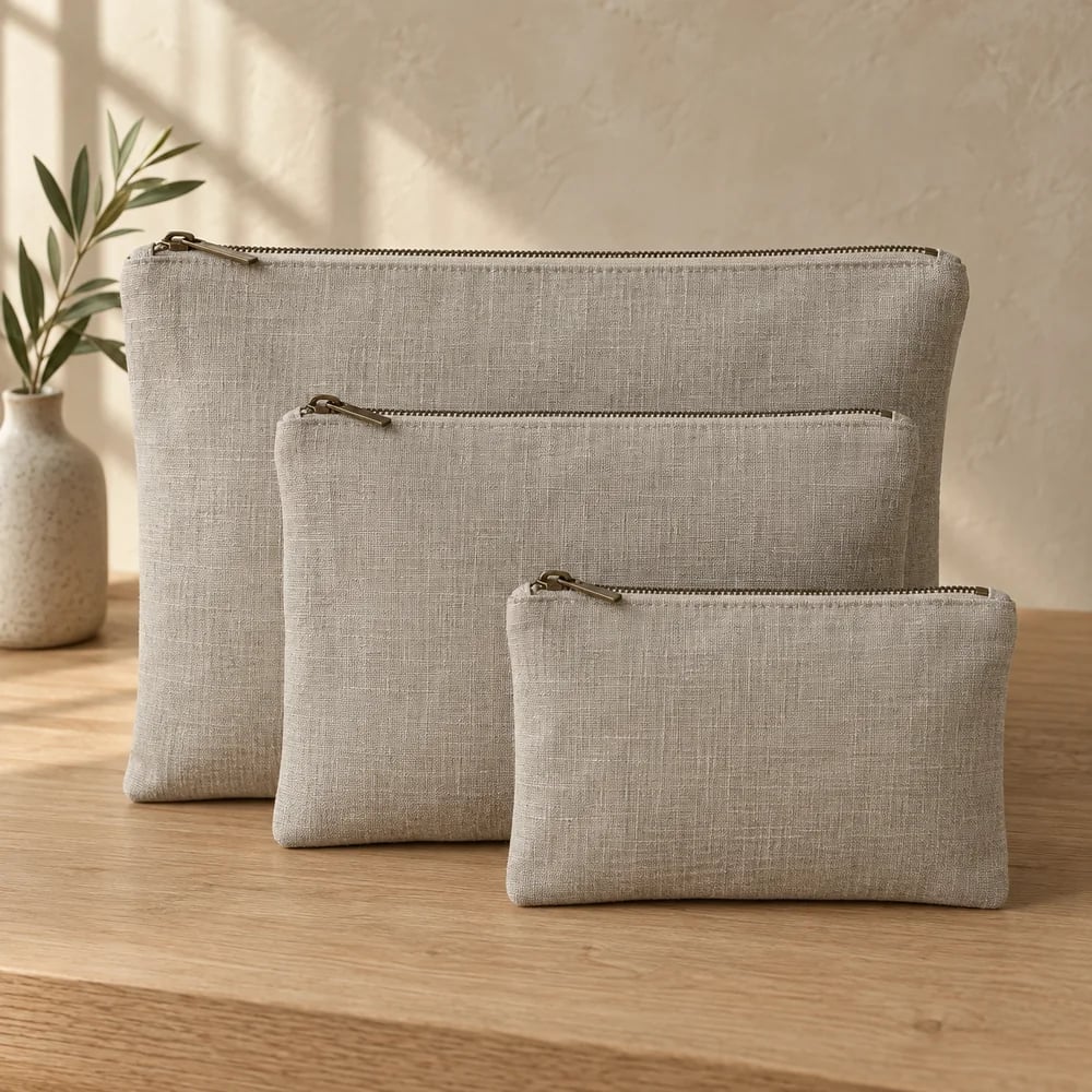 Nested pouch set in stone
