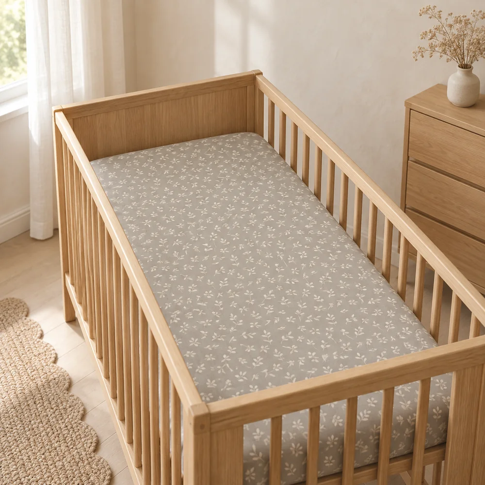 Printed cot sheet in stone