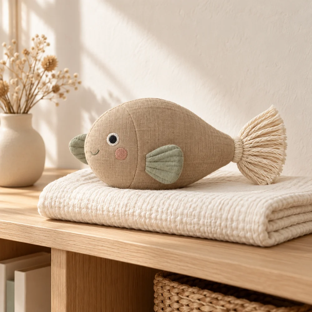 Fringed fish in flax