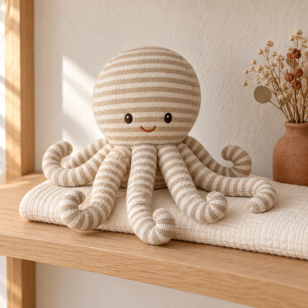 Striped octopus in oatmeal