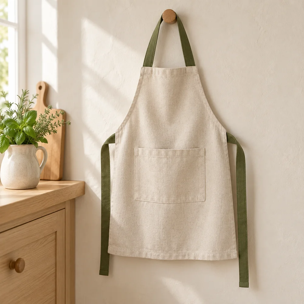 Children's apron in oatmeal