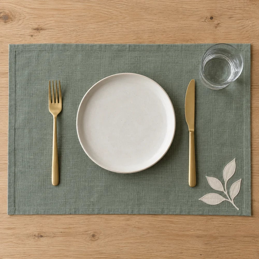 Eucalyptus placemat, appliqué