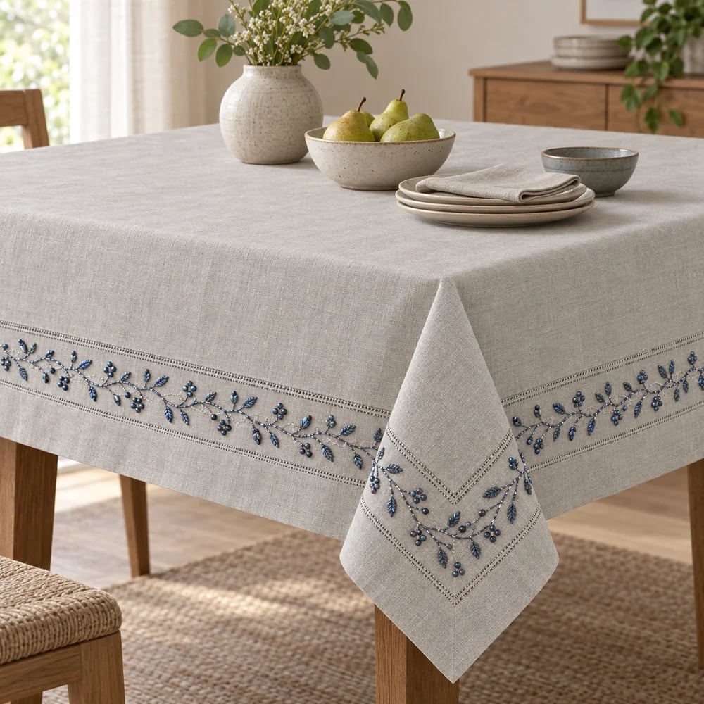 Stone tablecloth, bead embroidery