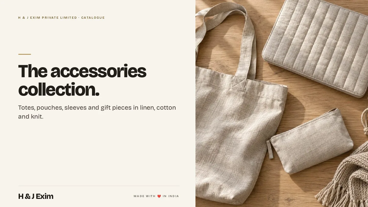 First page of the H & J Exim accessories catalogue