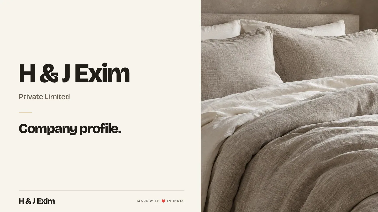 First page of the H & J Exim company profile