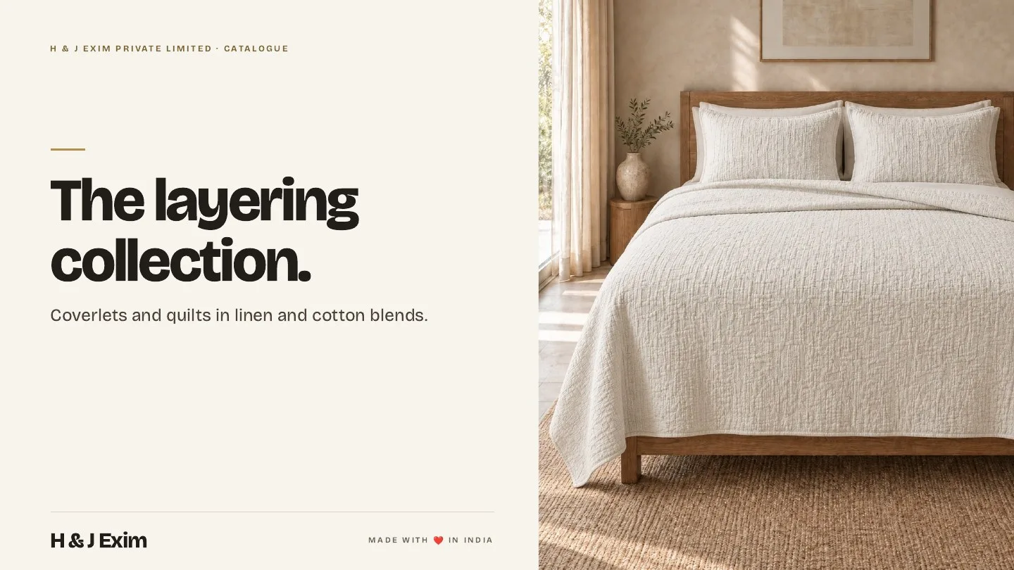 First page of the H & J Exim layering catalogue
