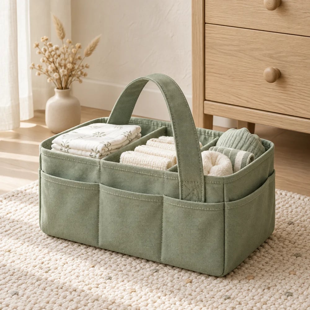Nappy caddy in sage